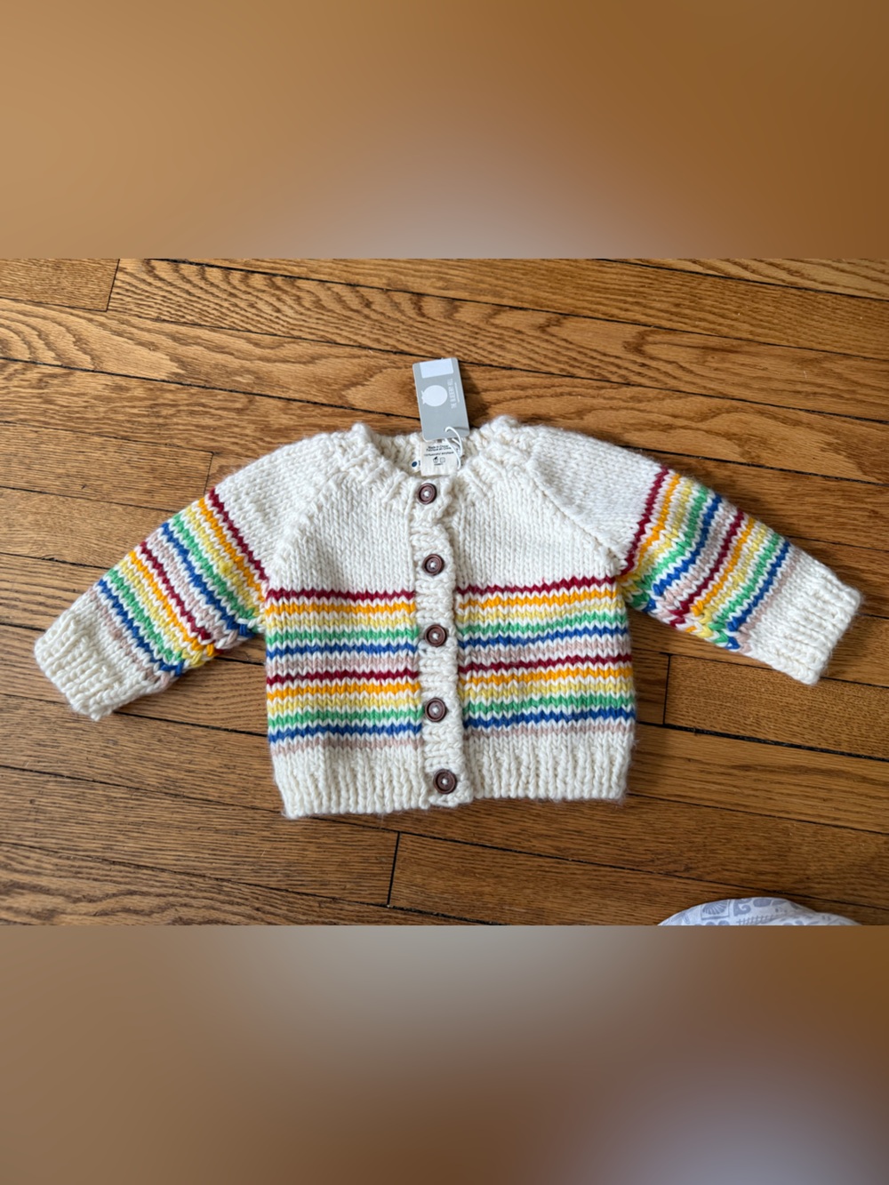 The Blueberry Hill Rainbow Knit Kids Cardigan - Size 12-24 Months - NWT